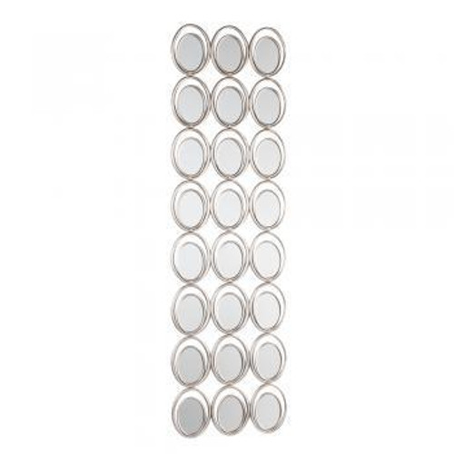 Oaks Lighting Long Oval Mirror Champagne Silver Wall Mirror 