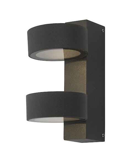 Bohdan 2 Circle Anthracite IP65 Outdoor LED Wall Light