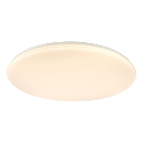 Dar Lighting Duena White Frosted Acrylic LED Flush Ceiling Light 