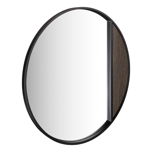 Rasmus Mocha Effect and Matt Black 80cm Mirror