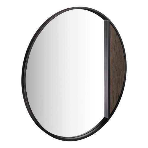 Dar Lighting Rasmus Mocha Effect and Matt Black 80cm Mirror 