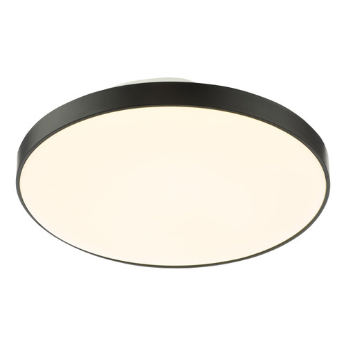 Essien Black with White Acrylic IP44 LED Bathroom Ceiling Light