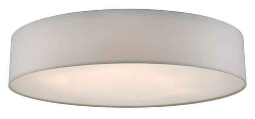 Cierro 6 Light Ivory Fabric Shade Flush Ceiling Light