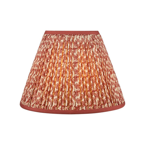 Dar Lighting Esther Red Cotton Empire 30cm Shade Only 