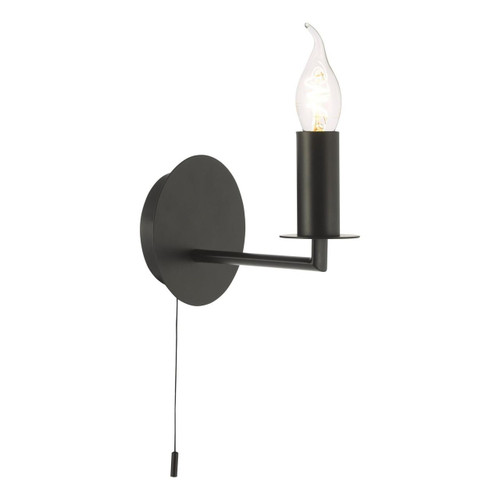 Dar Lighting Tyler Matt Black Bracket Only Wall Light 