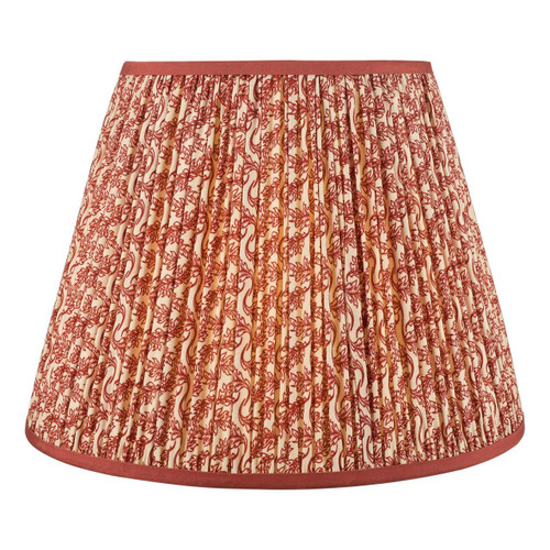 Dar Lighting Esther Red Cotton Empire 40cm Shade Only 