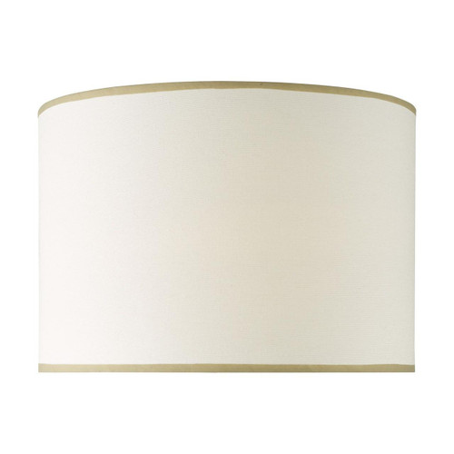 Dar Lighting Idella White Linen Drum 36cm Table Shade Only 