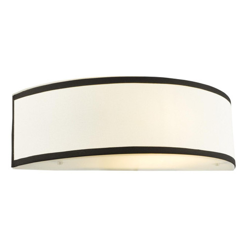 Dar Lighting Jemima White Frosted Acrylic with White Shade Wall Light 