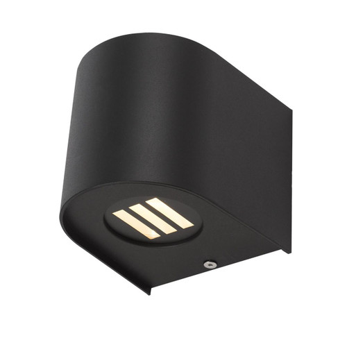 Dar Lighting Orville 2 Light Matt Black LED IP44 Outdoor Wall Light 