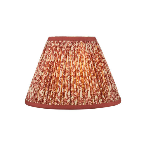 Dar Lighting Esther Red Cotton Empire 25cm Shade Only 