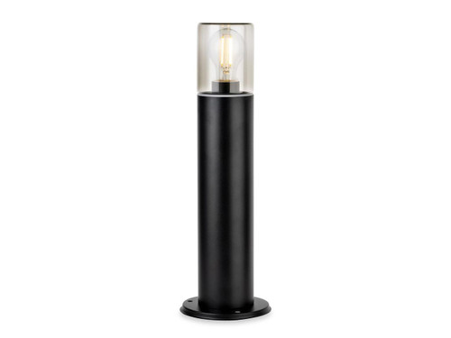 Firstlight Products Manor Black with Smoked Glass Diffuser IP44 Bollard 