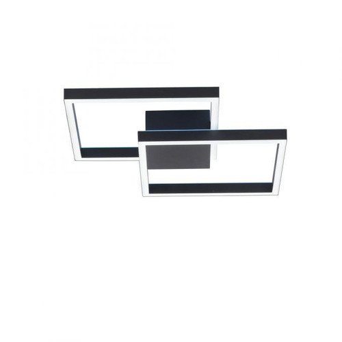 Paul Neuhaus Q-Marko 2 Light Black Square LED Flush Ceiling Light 