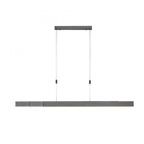 Paul Neuhaus Pure Moto 3 Light Brushed Grey LED Motorised Remote Control Bar Pendant Light 