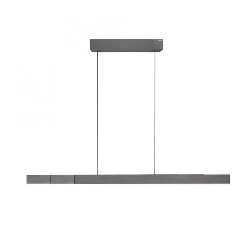 Pure Moto Rise 3 Light Brushed Grey LED Motorised Remote Control Bar Pendant Light