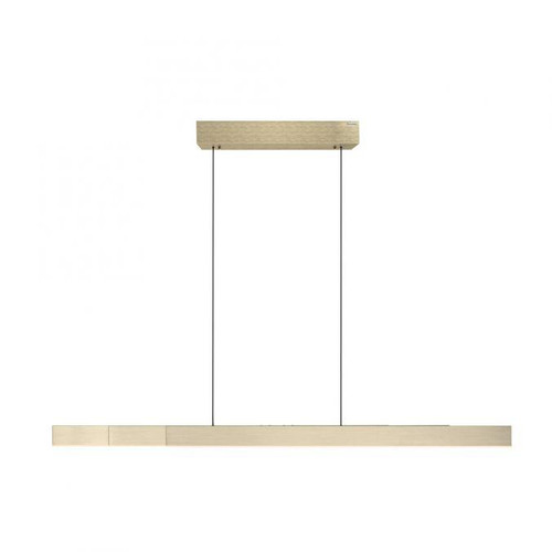 Paul Neuhaus Pure Moto Rise 3 Light Brushed Matt Brass LED Motorised Remote Control Bar Pendant Light 