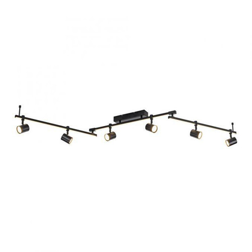 Paul Neuhaus Barik 6 Light Black Adjustable LED Ceiling Spotlight 