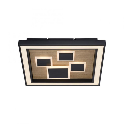 Eliza Natural Wood Square LED Flush Ceiling Light