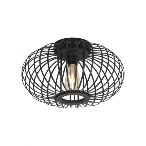 Racoon Black 40cm Flush Ceiling Light