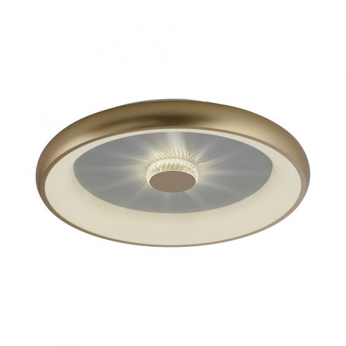 Vertigo Remote Control Matt Brass Round 61cm LED Flush Ceiling Light