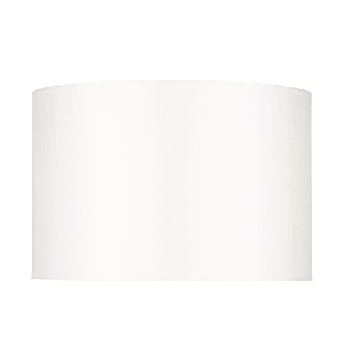Hinton White Faux Silk 38.5cm Drum Shade Only