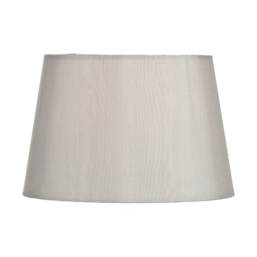 Edith Silver Faux Silk 23cm Tapered Drum Shade Only