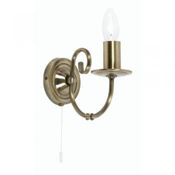 Oaks Lighting Tuscany Antique Brass Wall Light - Clearance 