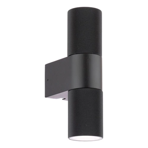 Dar Lighting Obi 2 Light Matt Black Outdoor Wall Light 