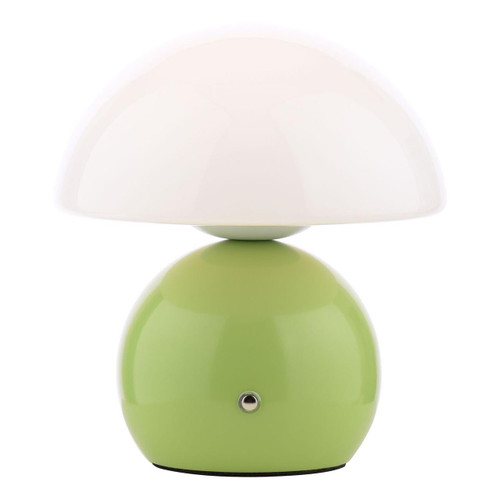 Dar Lighting Caesar Green with Opal Glass Rechargeable LED Table Lamp 