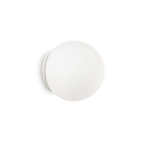 Ideal-Lux Mapa AP1 White Sphere 15cm Wall Light - Clearance 