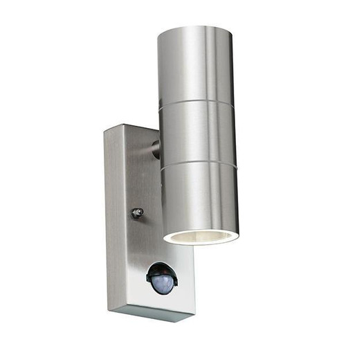 Endon Lighting Canon 2 Light Stainless Steel PIR Up and Down IP44 Wall Light - Clearance 