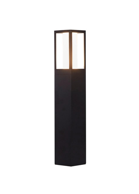 Searchlight Avenue Black with White Diffuser IP44 LED Bollard - Clearance 