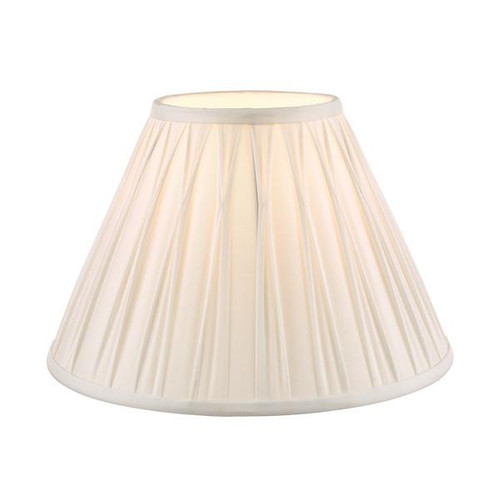 Laura Ashley Lighting 10" Fenn White Pleat Smooth Silk Shade Only - Clearance 