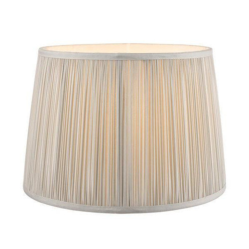 Laura Ashley Lighting 10" Hemsley Pleated Silver Silk Shade Only - Clearance 