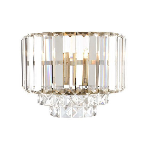 Laura Ashley Lighting Vienna Antique Brass and Crystal Wall Light - Clearance 