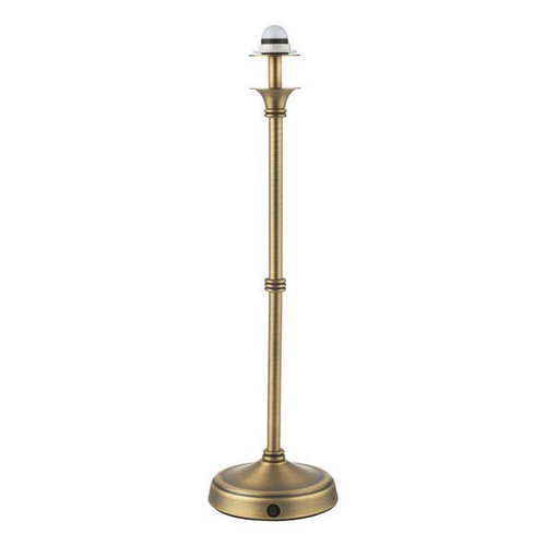 Dar Lighting Dahl Matt Antique Brass Rechargeable LED Base Only Table Lamp - Clearance 