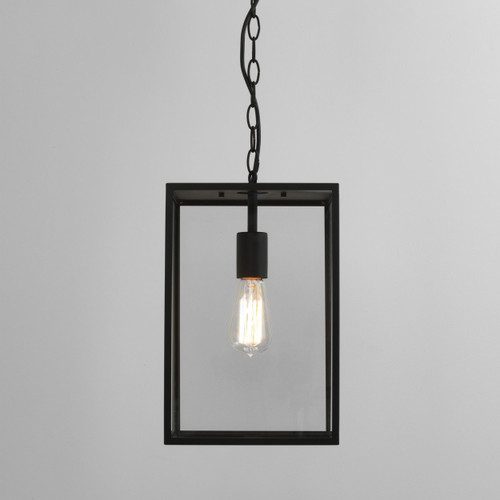 Homefield Black 24cm IP23 Outdoor Pendant Light