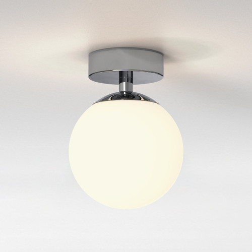 Denver Polished Chrome with White Diffuser IP44 Bathroom Ceiling Light