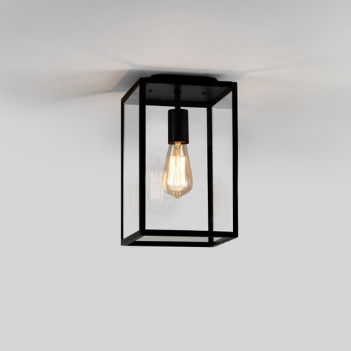 Homefield Black 20cm IP23 Outdoor Ceiling Light