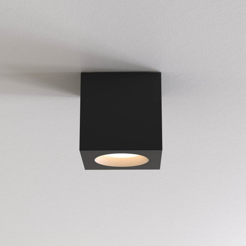 Kos II Black Square IP65 Outdoor Ceiling Downlight