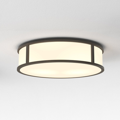 Mashiko Bronze Round 30cm IP44 Bathroom Ceiling Light