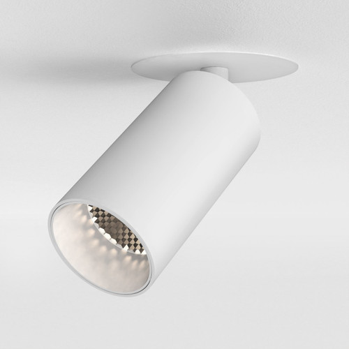 Can Matt White Adjustable 5.2cm 3000K LED Recessed Ceiling Spotlight