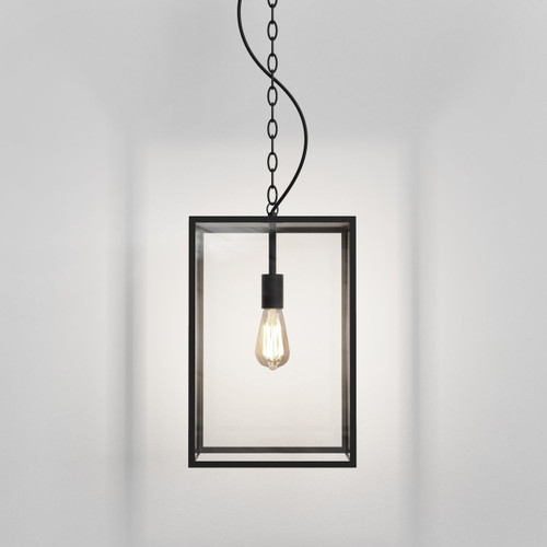 Homefield Black 30cm IP23 Outdoor Pendant Light