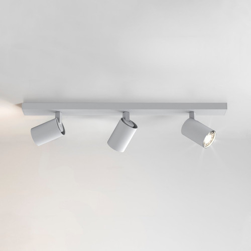 Ascoli 3 Light Triple White Adjustable Bar Ceiling Spotlight