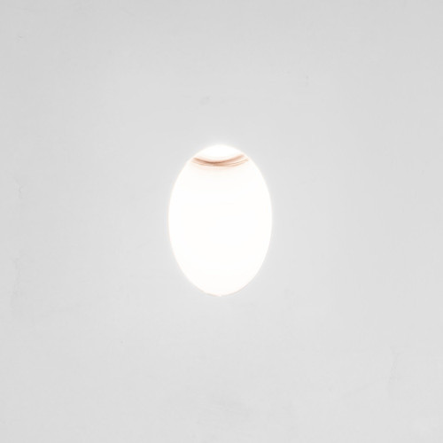 Leros Trimless Matt White LED Recessed Wall Light
