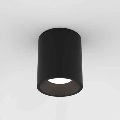 Kos Black Round 14cm 3000K LED IP65 Outdoor Surface Downlight