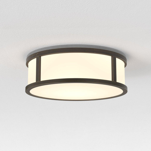 Astro Lighting Mashiko Bronze Round 23cm IP44 Bathroom Ceiling Light 