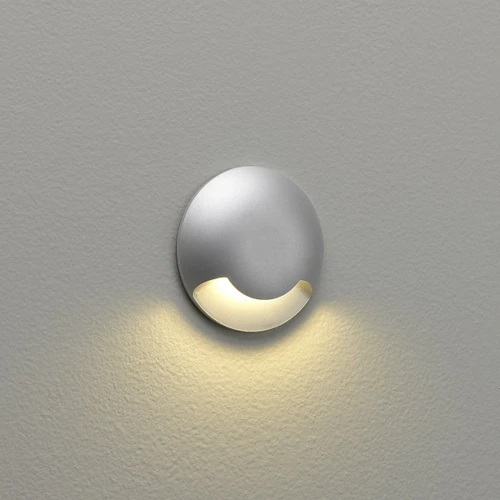 Beam Matt Painted Silver LED IP67 Recessed Wall Light
