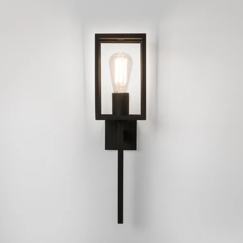 Coach Black IP44 Outdoor Wall Light 