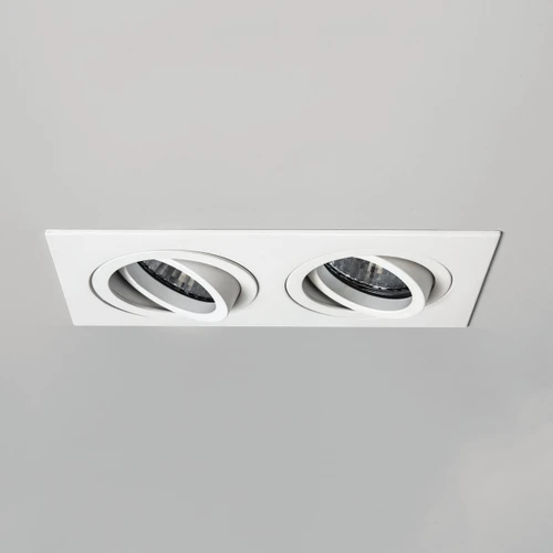 Taro Twin 2 Light Matt White Adjustable Fire-Rated Recessed Ceiling Light
