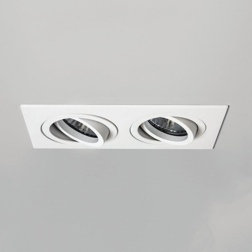 Astro Lighting Taro Twin 2 Light Matt White Adjustable Fire-Rated Recessed Ceiling Light 